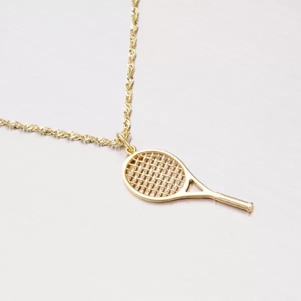 Přívěsek žluté zlato 585 - tenisová raketa 682P-130579