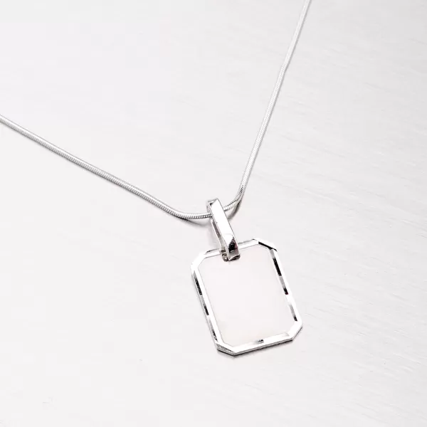 Stříbrný přívěsek - destička M5409