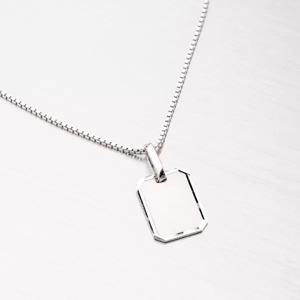 Stříbrný přívěsek - destička M5409