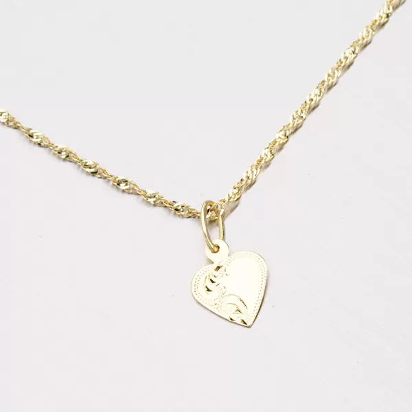 Zlatý přívěsek - srdce 322P-131024