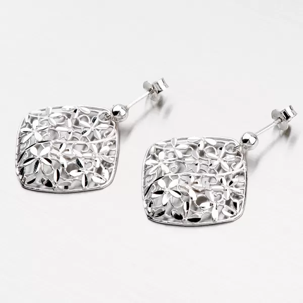 Visací stříbrné náušnice E1300414-2142-SLX