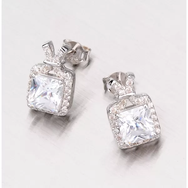 Dámské náušnice stříbro 925 zirkon AE1063