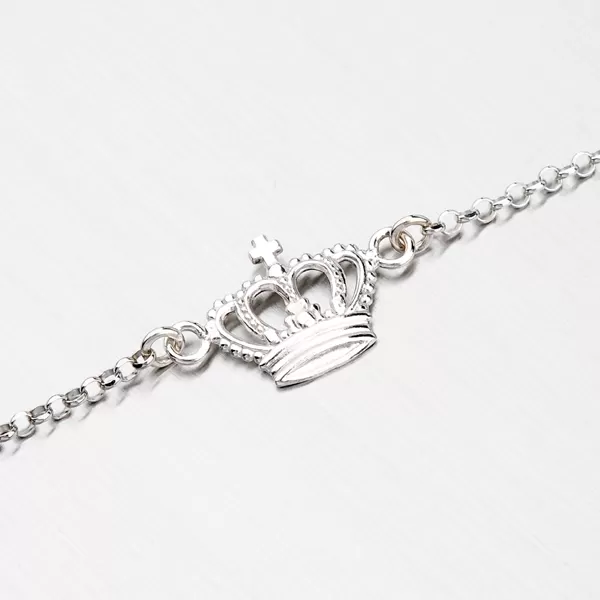 Stříbrný náramek s korunkou B1600957-0532-SLX