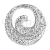 Stříbrný přívěsek s krystaly Swarovski bílý kulatý 34186.1 krystal