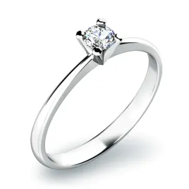 Zásnubní prsten bílé zlato 585/1000 přírodní diamant 0.075 ct G/SI ZP-10820D