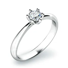 Zásnubní prsten bílé zlato 585/1000 přírodní diamant 0.155 ct G/SI ZP-10819D