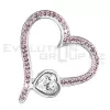 Stříbrný přívěsek s krystaly Swarovski růžové srdce 34183.3