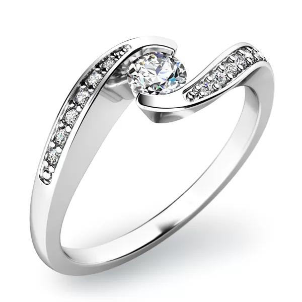 Dámský prsten s diamanty 10844D