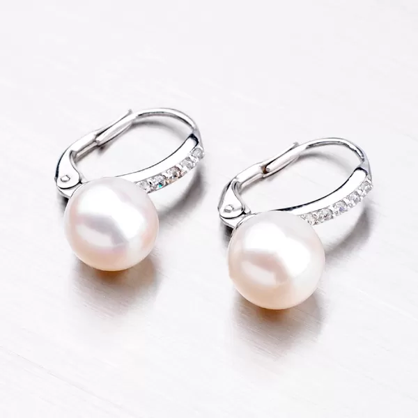 Dámské náušnice bílé zlato 585 perly perlové 52NK-3122B