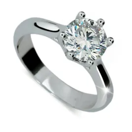 Zásnubní prsten bílé zlato 585/000 přírodní diamant 1.00 ct G/SI 1885