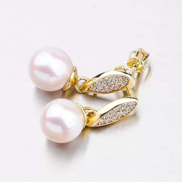 Dámské náušnice žluté zlato 585 perly perlové GZ3124Z