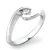 Dámský prsten bílé zlato 585/1000 přírodní diamant 0.150 ct G/SI 10842D