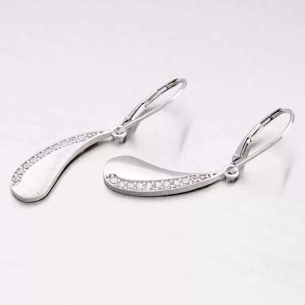 Dámské náušnice stříbro 925 zirkon stříbra se OKP-221/M-OKS