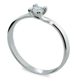 Zásnubní prsten bílé zlato 585/1000 přírodní diamant 0.220 ct G/SI ZP1855