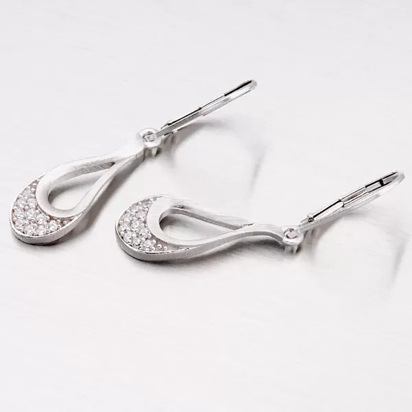 Dámské náušnice stříbro 925 zirkon pro ženy se ZS-150/E-OKS