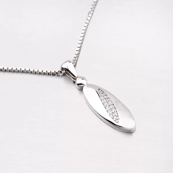 Stříbrný přívěsek se zirkony ZS-032/P-OKS