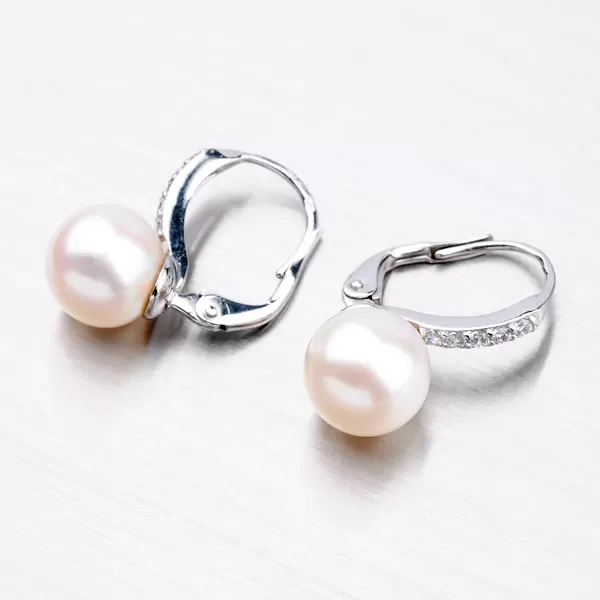 Dámské náušnice bílé zlato 585 perly perlové 52NK-3122B