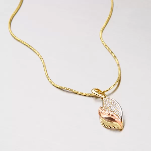 Zlatý přívěšek klasik se zirkony 53P-3130