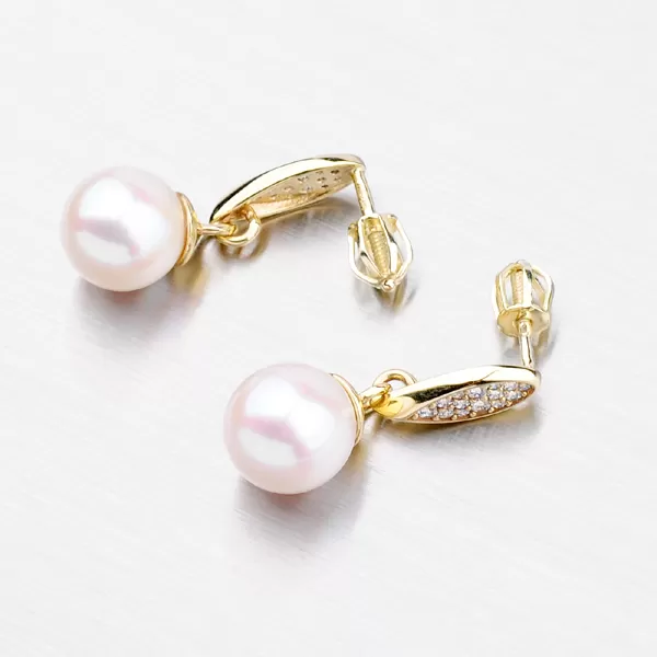 Dámské náušnice žluté zlato 585 perly perlové GZ3124Z