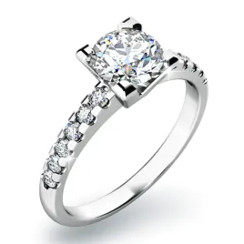 Dámský prsten bílé zlato 585/1000 přírodní diamant 0.144 ct G/SI 10804D