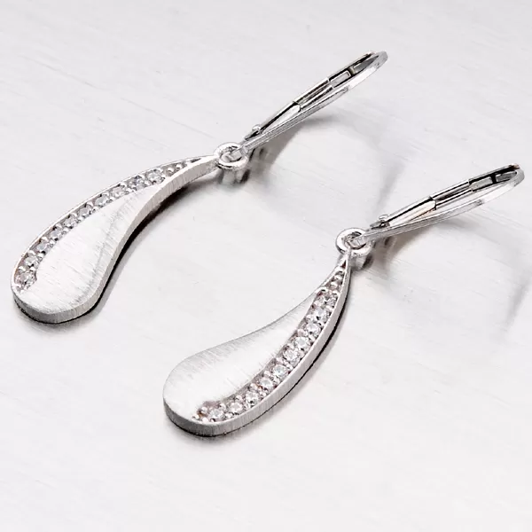 Dámské náušnice stříbro 925 zirkon stříbra se OKP-221/M-OKS