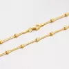 Stříbrný pozlacený řetízek s kuličkami 92003043-11-SLX