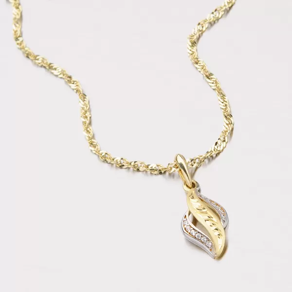 Zlatý přívěšek se zirkony 53P-3131