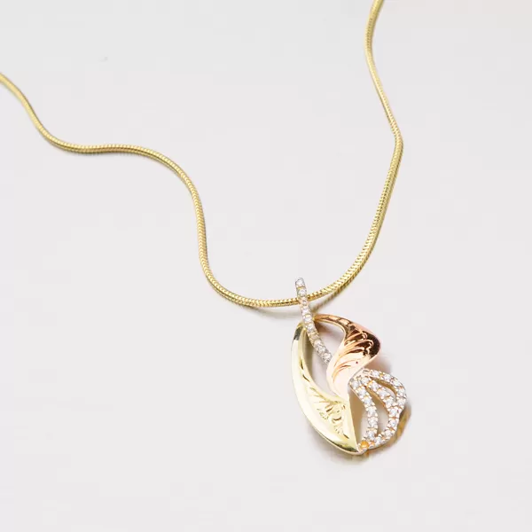 Zlatý přívěšek se zirkony 53P-3113