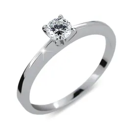 Zásnubní prsten bílé zlato 585/1000 přírodní diamant 0.25 ct G/SI ZP1232
