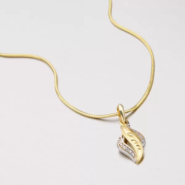 Zlatý přívěšek se zirkony 53P-3131