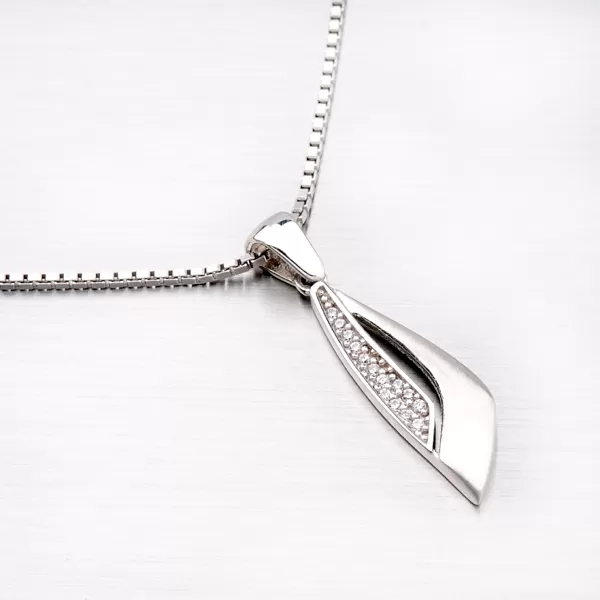 Stříbrný přívěsek se zirkony ZS-075/P-OKS