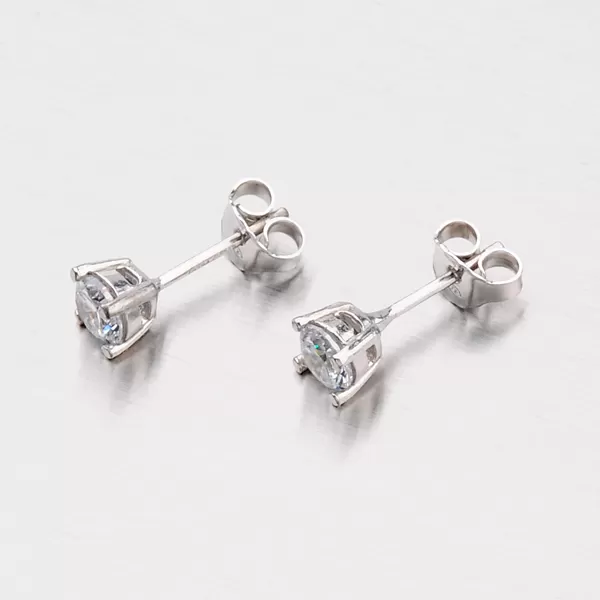 Stříbrné náušnice - pecky se zirkony M6761B