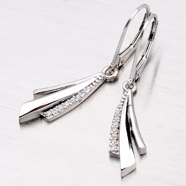 Dámské náušnice stříbro 925 zirkon visací se ZS-076/E-OKS