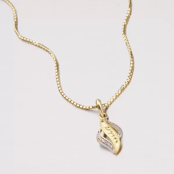 Zlatý přívěšek se zirkony 53P-3131