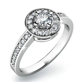 Dámský prsten bílé zlato 585/1000 přírodní diamant 0.319 ct G/SI 10802D