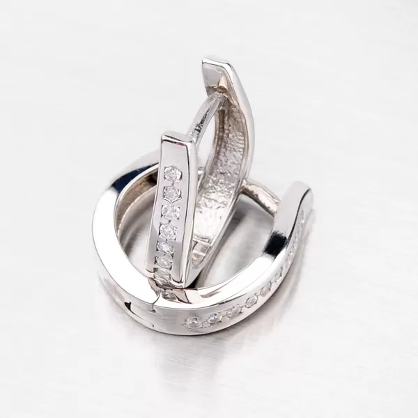 Stříbrné náušnice se zirkony GLK-463-OKS