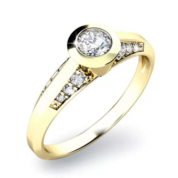 Dámský prsten bílé zlato 585/1000 přírodní diamant 0.330 ct G/SI 10798D