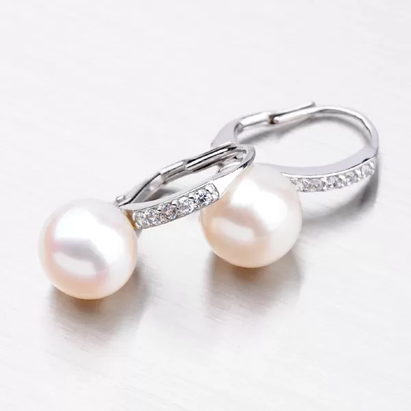 Dámské náušnice bílé zlato 585 perly perlové 52NK-3122B
