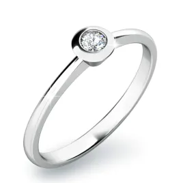 Dámský prsten bílé zlato 585/1000 přírodní diamant 0.053 ct G/SI 10807D