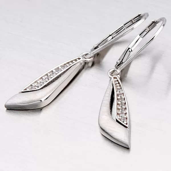 Dámské náušnice stříbro 925 zirkon - kapky ZS-075/E-OKS