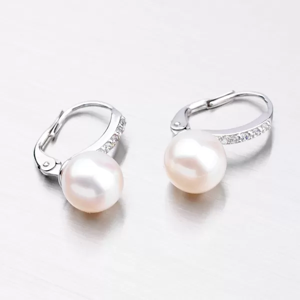 Dámské náušnice bílé zlato 585 perly perlové 52NK-3122B