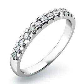 Dámský prsten bílé zlato 585/1000 přírodní diamant 0.156 ct G/SI 10814D