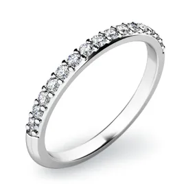 Dámský prsten bílé zlato 585/1000 přírodní diamant 0.168 ct G/SI 10845D