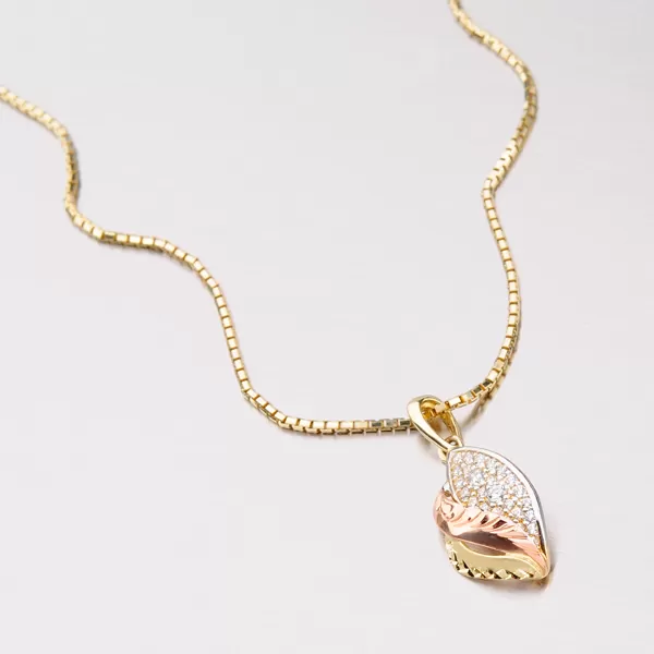 Zlatý přívěšek klasik se zirkony 53P-3130