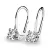 Dámské náušnice bílé zlato 585/1000 přírodní diamant 0.40 ct G/SI visací 10827-375-B-DIA