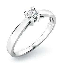 Dámský prsten bílé zlato 585/1000 přírodní diamant 0.110 ct G/SI 10797D 10797