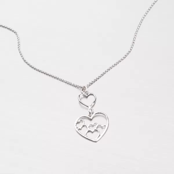 Dámský náhrdelník stříbro 925 stříbra se srdíčky N1700896-0331-SLX