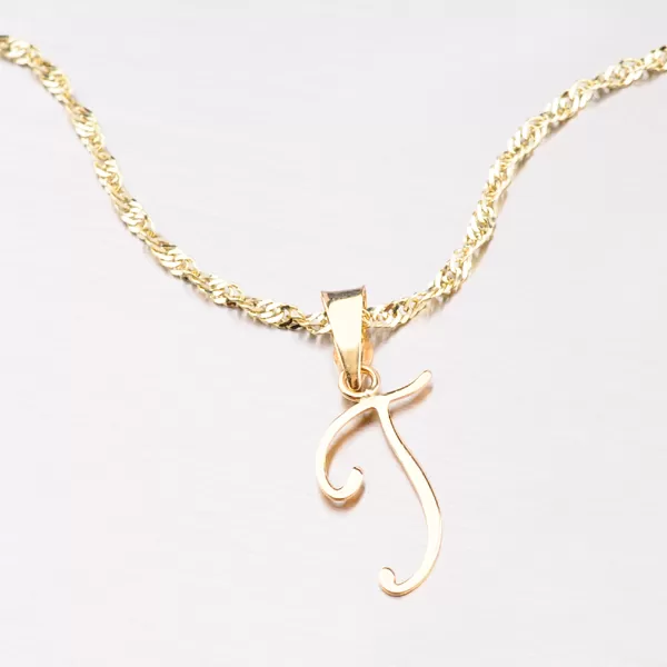 Přívěsek - zlaté písmenko T 43-2937-T