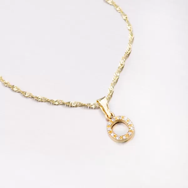 Zlatý přívěsek - písmeno O 13-152-O