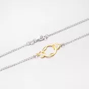 Stříbrný náhrdelník s pozlacenými ozdobami N1500339-0331-SLX
